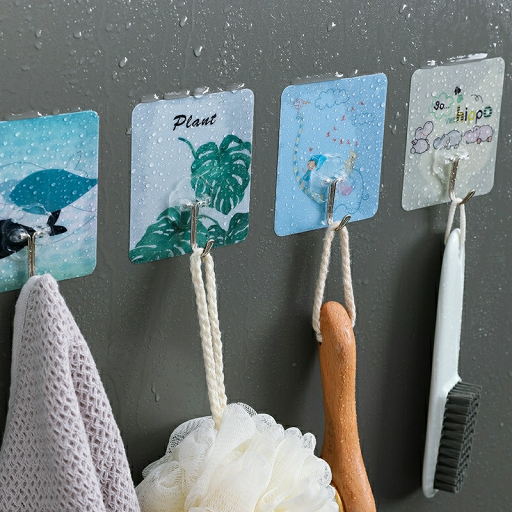 Punch-Free Hook Adhesive Sticky Hook 7 Wall-Mounted Non-Marking Load Bearing Suction Cup Creative Cute Screwless Yuan Store Punch-Free Hook Adhesive Sticky Hook 7 Wall-Mounted Non-Marking Load Bearing Suction Cup Creative Cute Screwless Yuan Store