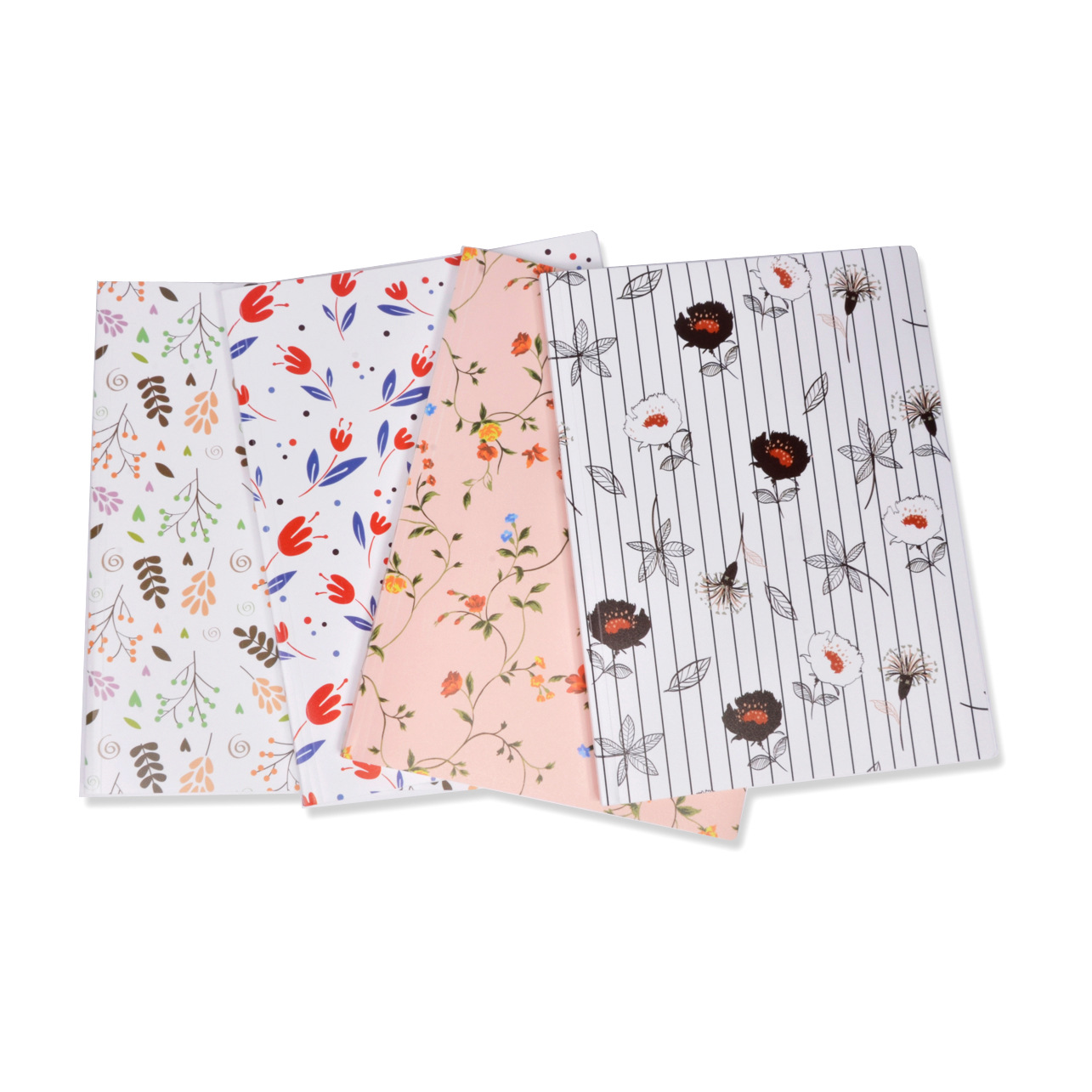 10 Pages Printed Transparent Material Book Sheet Test Paper Storage Bag Sheet Music Folder Insert Document Folder File Bag