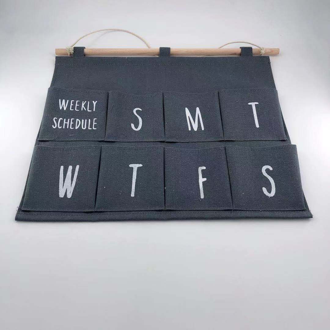Factory Direct Sales Fabric Wall Hanging Room Wall-Mounted Multi-Layer Organizing Bag Storage Bag Sundries Bag Can Also Be Customized
