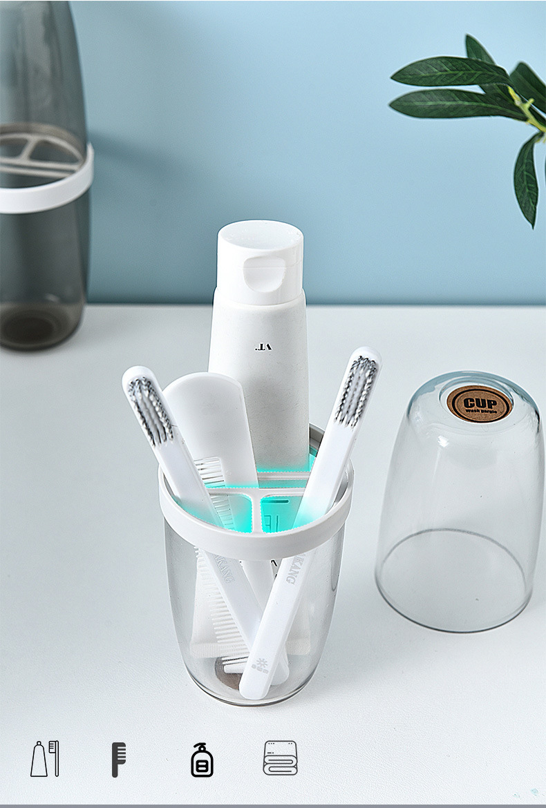 Travel Toothbrush Storage Box Portable Toiletry Cup Teeth Brushing Cup Toothpaste Tooth Mug Travel Tooth Glass Suit
