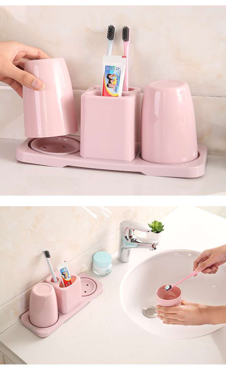 Creative Toothbrush Holder Washing Set Double Gargle Cup Toothbrush Stand Couple Tooth Glass Creative Toothbrush Holder Washing Set Double Gargle Cup Toothbrush Stand Couple Tooth Glass