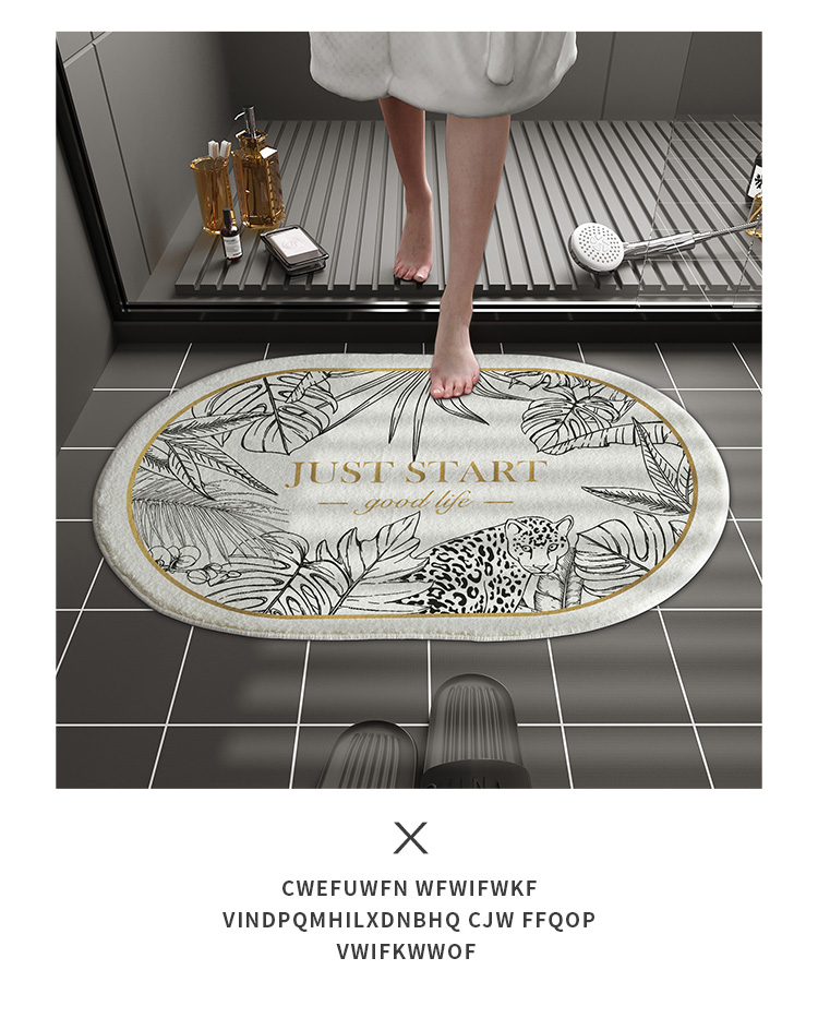 Bathroom Absorbent Floor Mat Carpet Bath Mat Toilet Entrance Floor Mat Toilet Non-Slip Mat Stain-Resistant Carpet Easy to Clean Bathroom Absorbent Floor Mat Carpet Bath Mat Toilet Entrance Floor Mat Toilet Non-Slip Mat Stain-Resistant Carpet Easy to Clean