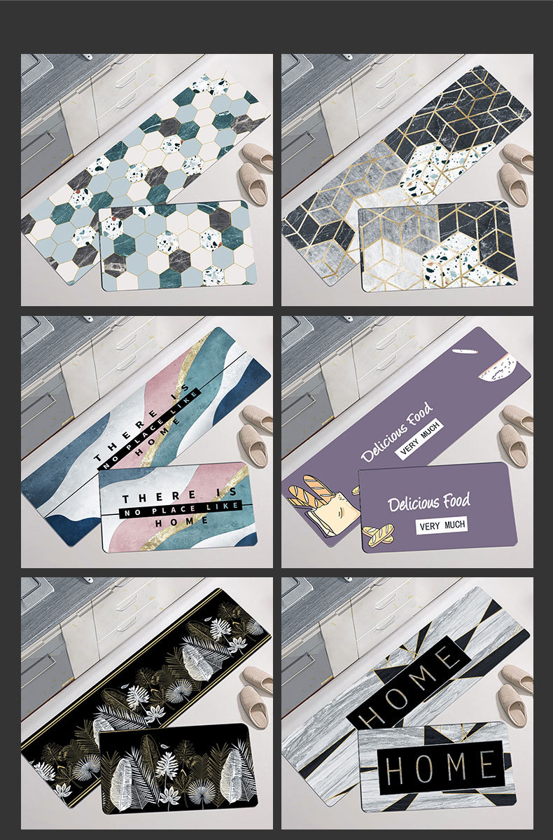 3D Printing Kitchen Non-Slip Mat Surface Crystal Velvet Entrance Mats Floor Mat Bottom Point Plastic Felt Material Absorbent Oil-Absorbing Sheet 3D Printing Kitchen Non-Slip Mat Surface Crystal Velvet Entrance Mats Floor Mat Bottom Point Plastic Felt Material Absorbent Oil-Absorbing Sheet