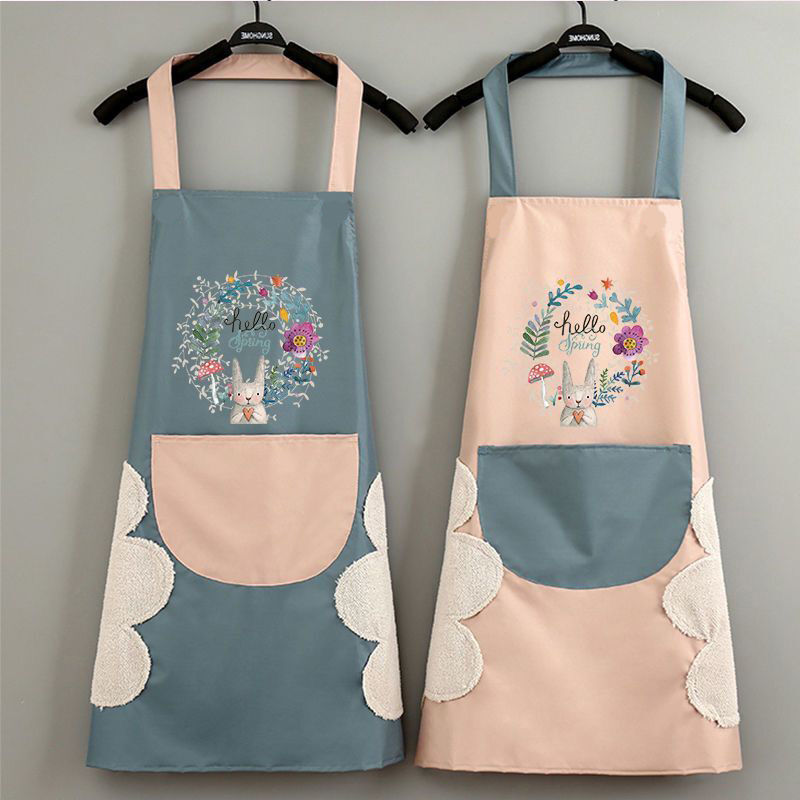 Household Apron Waterproof and Oil-Proof Fashion Women's Kitchen Internet Celebrity Work Korean Style Cute Cooking Adult Customization Household Apron Waterproof and Oil-Proof Fashion Women's Kitchen Internet Celebrity Work Korean Style Cute Cooking Adult Customization