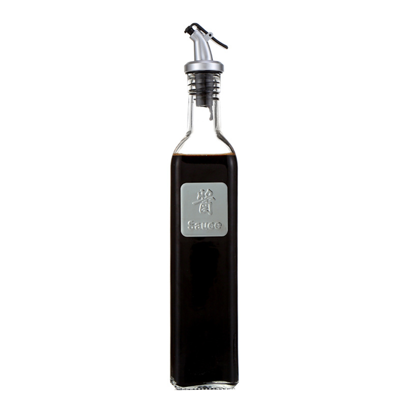 Kitchen supplies leakproof glass oil pot set household seasoning bottle divided into 500ml glass tank manufacturers