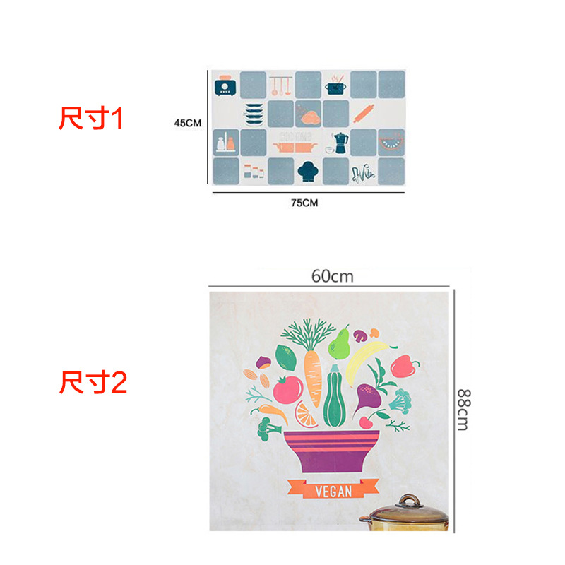 temperature and oil resistant sticker Household kitchen tile wall waterproof wallpaper oil proof paper lampblack sticker