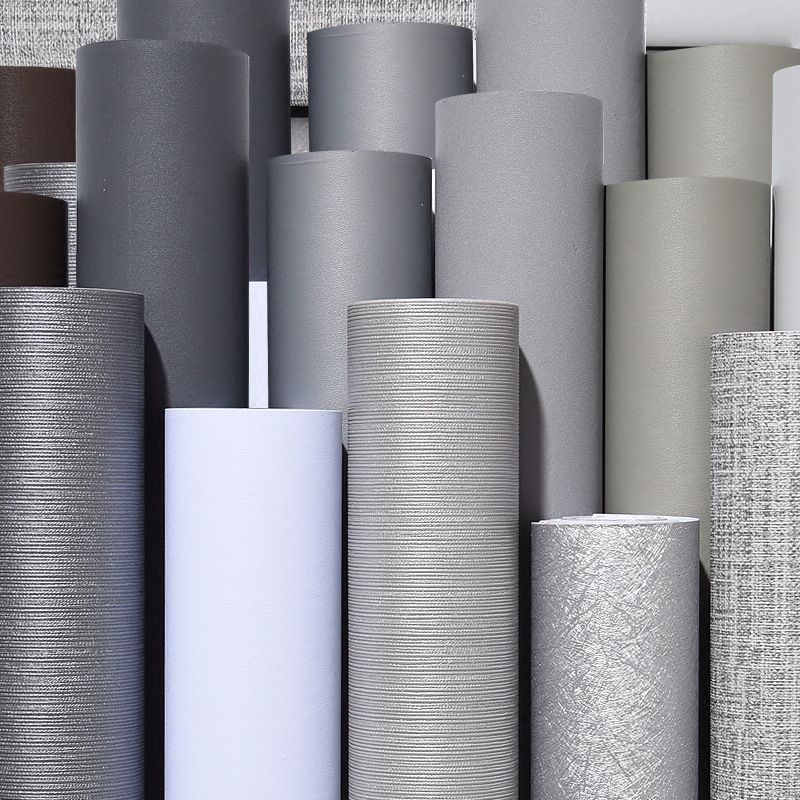 Self-Adhesive Wallpaper Waterproof Solid Color Renovation Stickers Bedroom Living Room Bedroom Shop Decorative Wallpaper