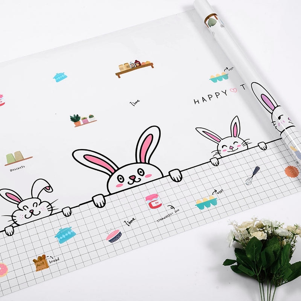 Oil-Proof Stickers Kitchen Roll Paper Cooking Bench Stickers High Temperature Resistant Self-Adhesive Waterproof Nordic Style Wallpaper Kitchen Oil-Proof Stickers