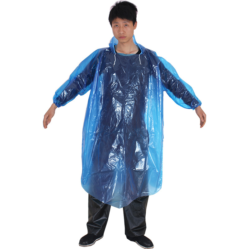 Thickened Adult Disposable Raincoat Portable PE Children&#039;s Poncho Amusement Park Outdoor Transparent Raincoat Manufacturers Can Customize