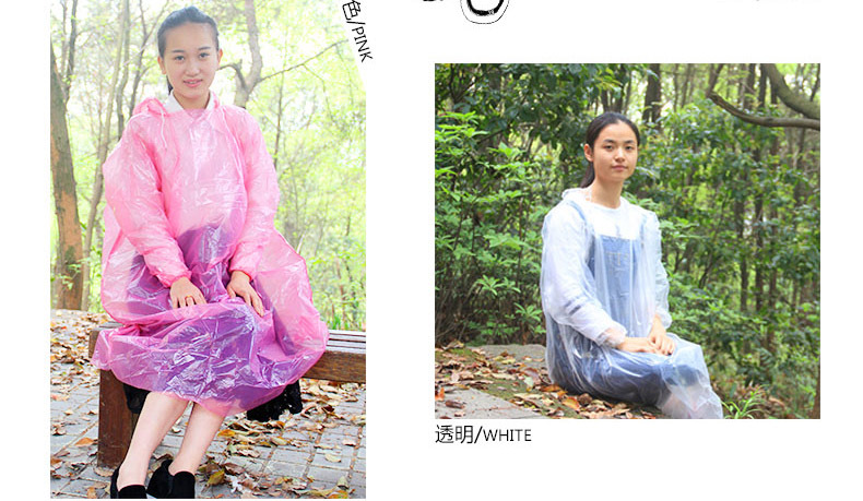 Thickened Adult Disposable Raincoat Portable PE Children's Poncho Amusement Park Outdoor Transparent Raincoat Manufacturers Can Customize