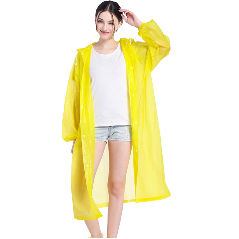 EVA Raincoat Manufacturer 2021 New Non-Disposable Eva PEVA Raincoat Travel Outdoor Lightweight Poncho Wholesale