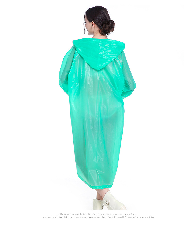 EVA Raincoat Manufacturer 2021 New Non-Disposable Eva PEVA Raincoat Travel Outdoor Lightweight Poncho Wholesale