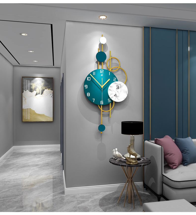Affordable Luxury Fashion Clock Wall Clock Living Room Creative Home Decoration Clock Nordic Simple Wall Hanging Wall Clocks One Piece Dropshipping
