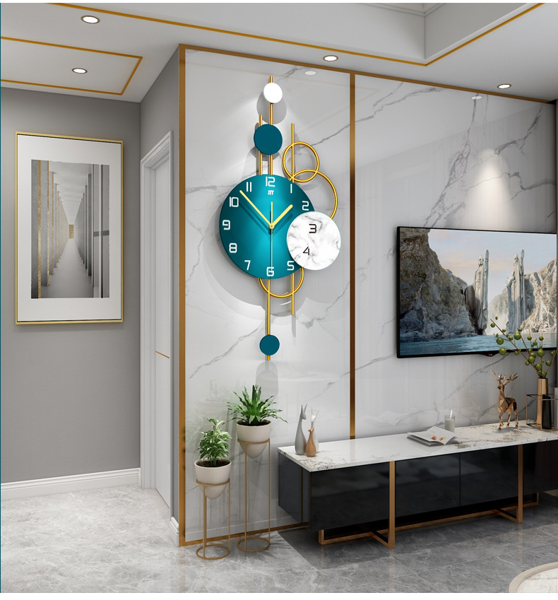 Affordable Luxury Fashion Clock Wall Clock Living Room Creative Home Decoration Clock Nordic Simple Wall Hanging Wall Clocks One Piece Dropshipping