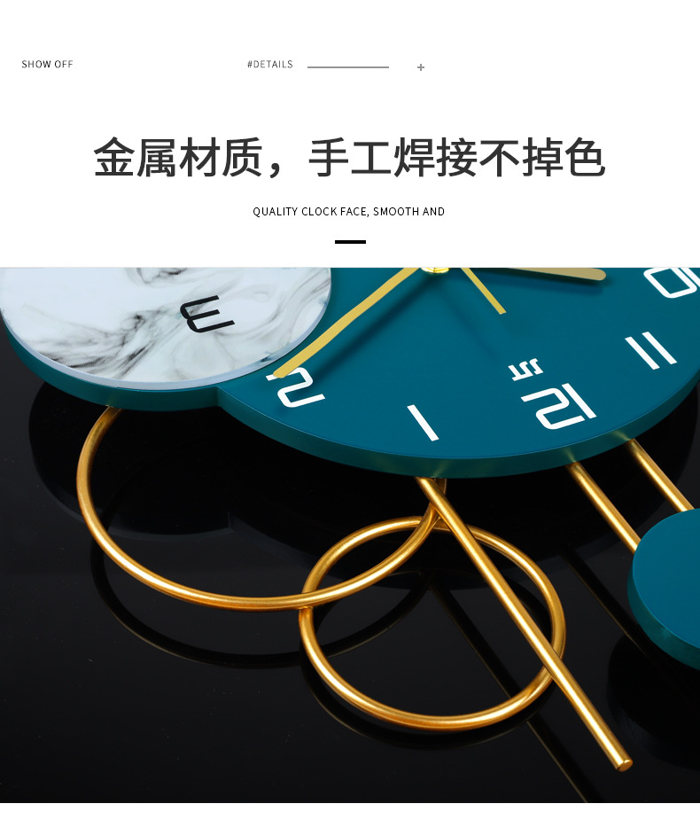 Affordable Luxury Fashion Clock Wall Clock Living Room Creative Home Decoration Clock Nordic Simple Wall Hanging Wall Clocks One Piece Dropshipping