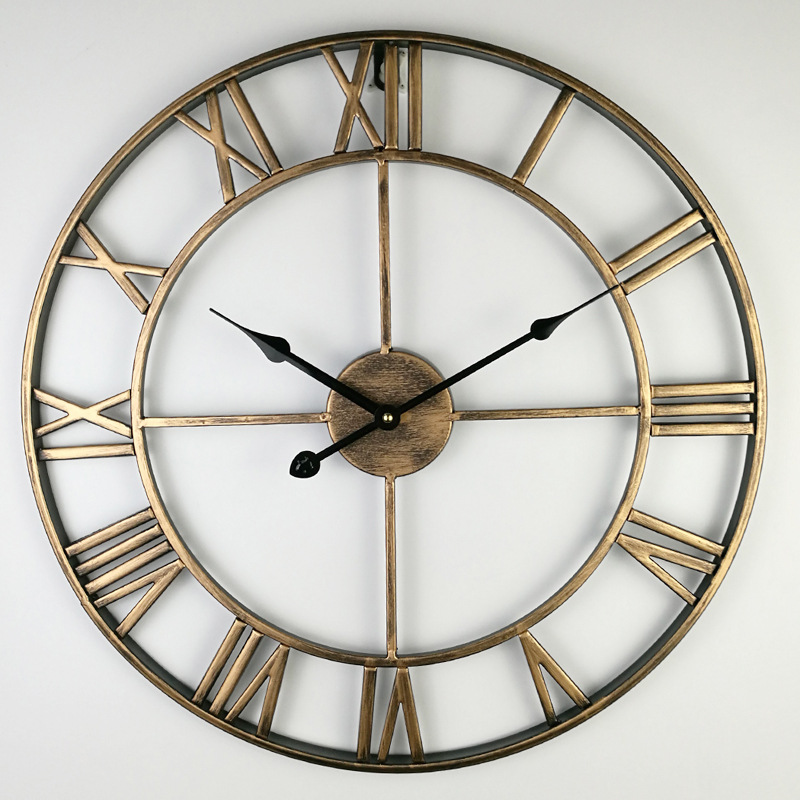 Clocks Personalized Personality Creative Fashion Living Room American Modern Loft Cafe Iron Large Wall Clock Watch