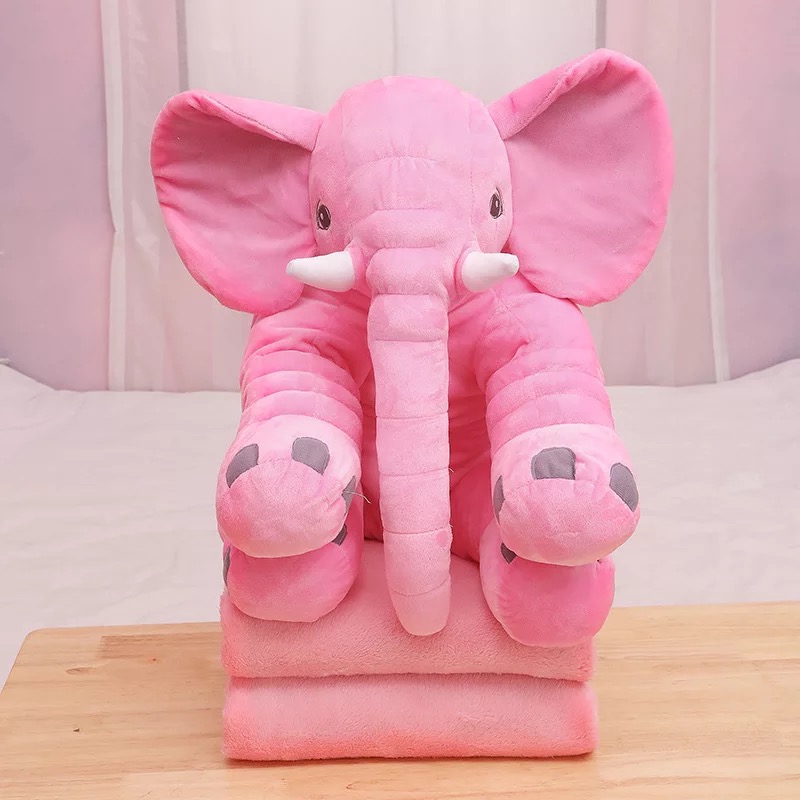 New Popular Elephant Throw Pillow Soothing Elephant Plush Toy Doll Baby Sleep Companion Children Sleeping Elephant Gift Customization