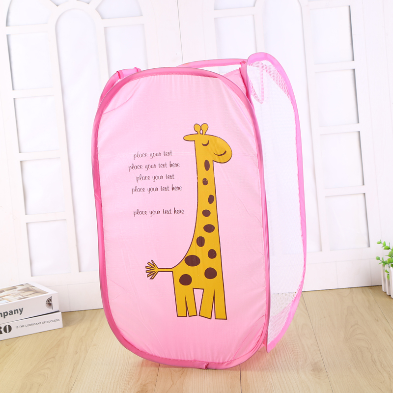 Simple and Foldable Bathroom Storage Net Pocket Storage Basket Baby Dirty Clothes Storage Bag Clothes Blue Dirty Clothes Basket