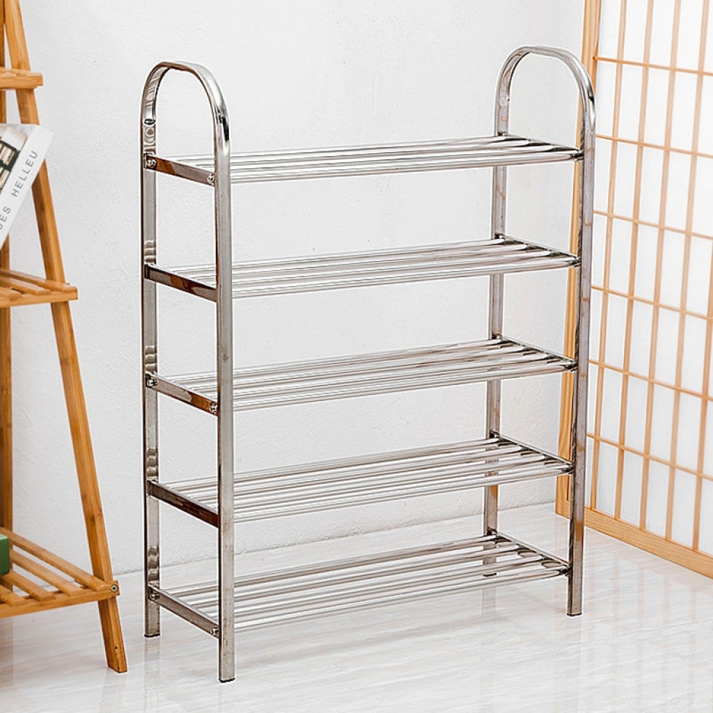 Shoe rack stainless steel multi-layer assembly simple waterproof shoe cabinet economy dormitory storage rack at the door shelf Shoe rack stainless steel multi-layer assembly simple waterproof shoe cabinet economy dormitory storage rack at the door shelf