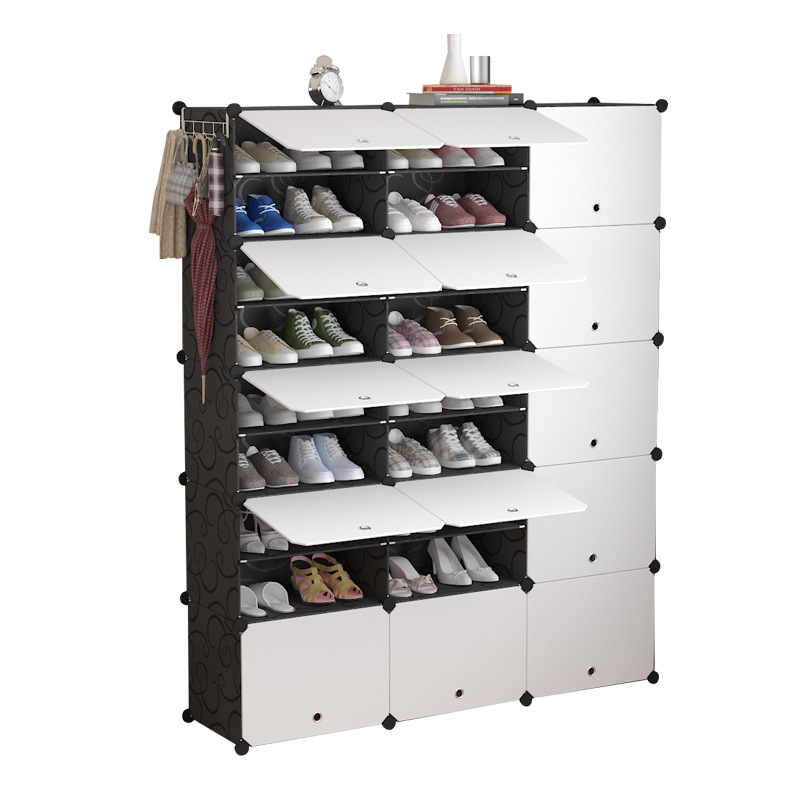 Dust-Proof Shoe Rack Multi-Layer Plastic Shoe Cabinet Simple Modern Assembly Economical Free Shipping Household Space Saving Hall Cabinet