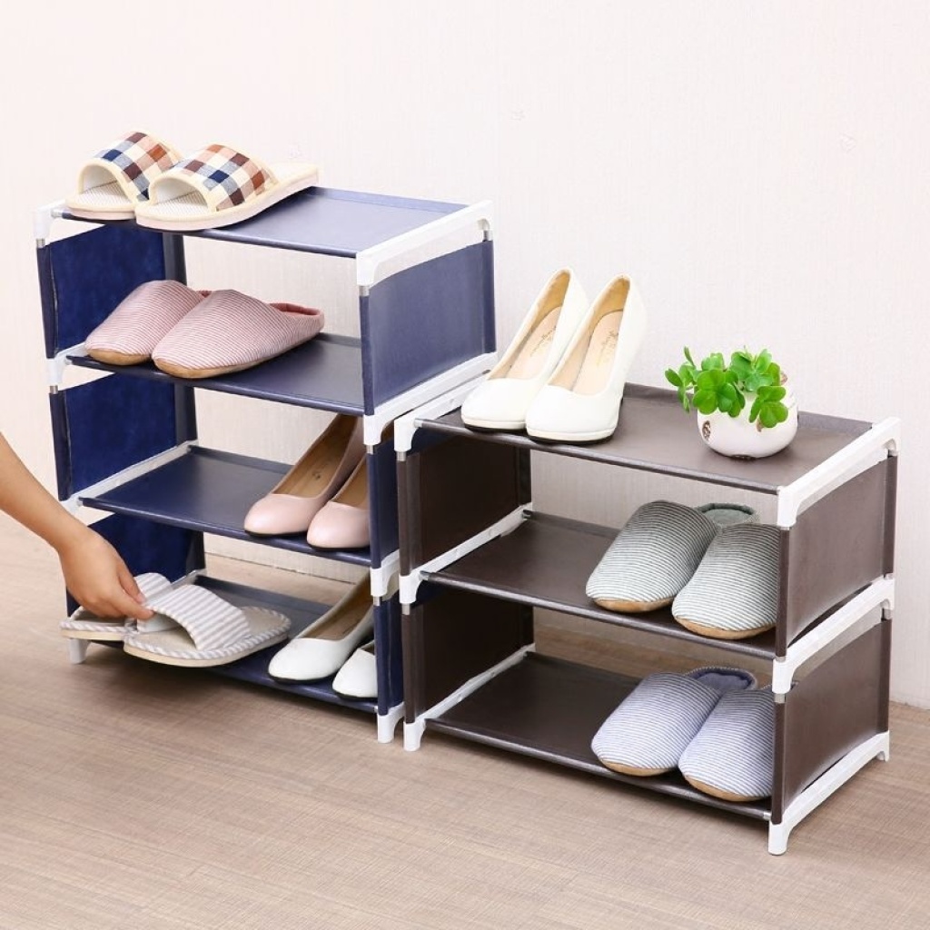 Foreign trade shoe rack Simple multilayer household assembly stainless steel cloth art filling receives shoe cabinet student dormitory shoe rack Foreign trade shoe rack Simple multilayer household assembly stainless steel cloth art filling receives shoe cabinet student dormitory shoe rack