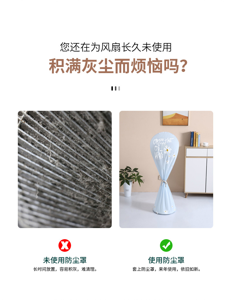 New Fan Dust Cover Full Wrap Zip-Free Floor Fan Cover Air Conditioner Cover New Fan Dust Cover Full Wrap Zip-Free Floor Fan Cover Air Conditioner Cover