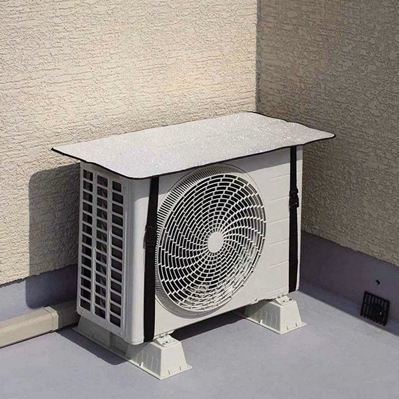 AC Condenser Cover Outdoor Condenser Cover Air Conditioning Outdoor Condenser Rain Block Board Aluminum Foil Air Conditioner Cover Rain Shading General Air Conditioner Cover