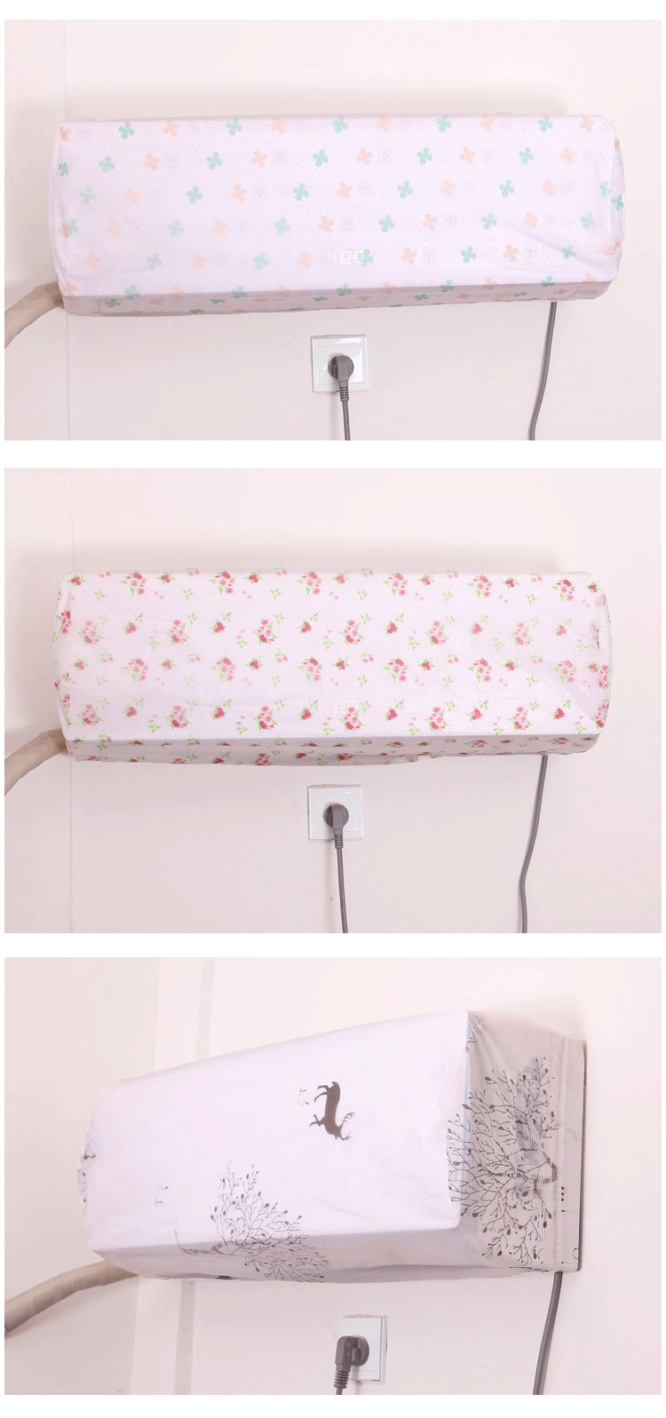 Air Conditioning Dust Cover Hanging Air Conditioner Cover Home Cartoon Indoor Bedroom All-Inclusive Wall-Mounted Protective Cover Air Conditioner Cover