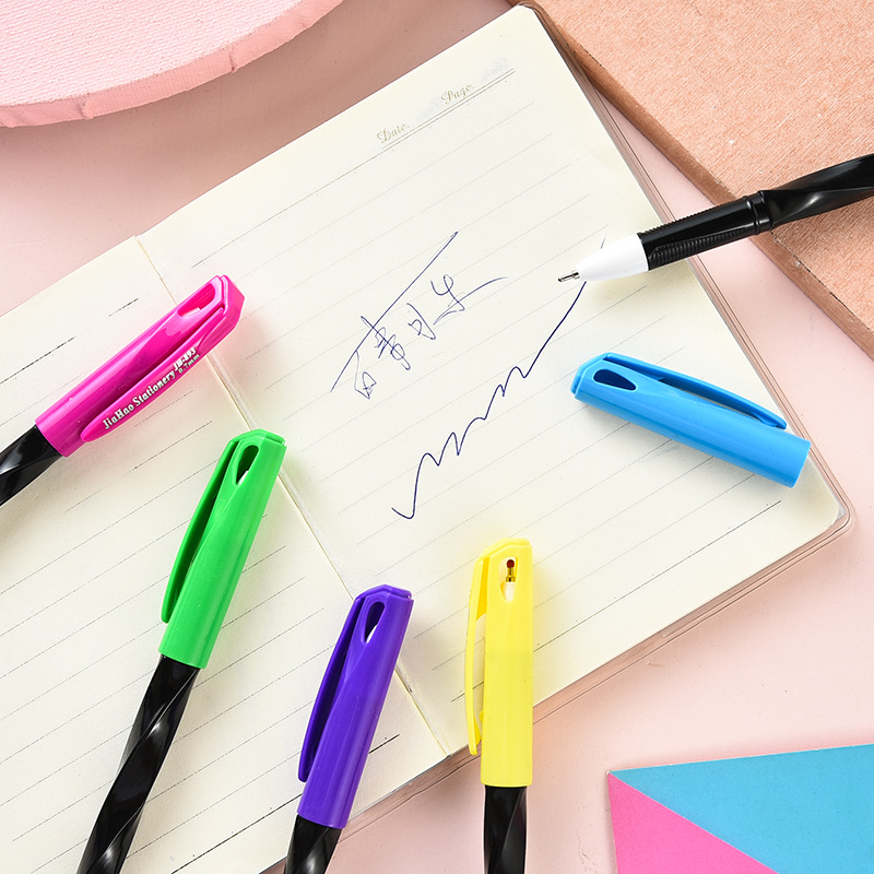 Creative Spiral Pen Holder Middle School Student Practice Pen for Calligraphy Writing Smooth Signature Pen Box Gift Pen Stationery Customization Wholesale Creative Spiral Pen Holder Middle School Student Practice Pen for Calligraphy Writing Smooth Signature Pen Box Gift Pen Stationery Customization Wholesale