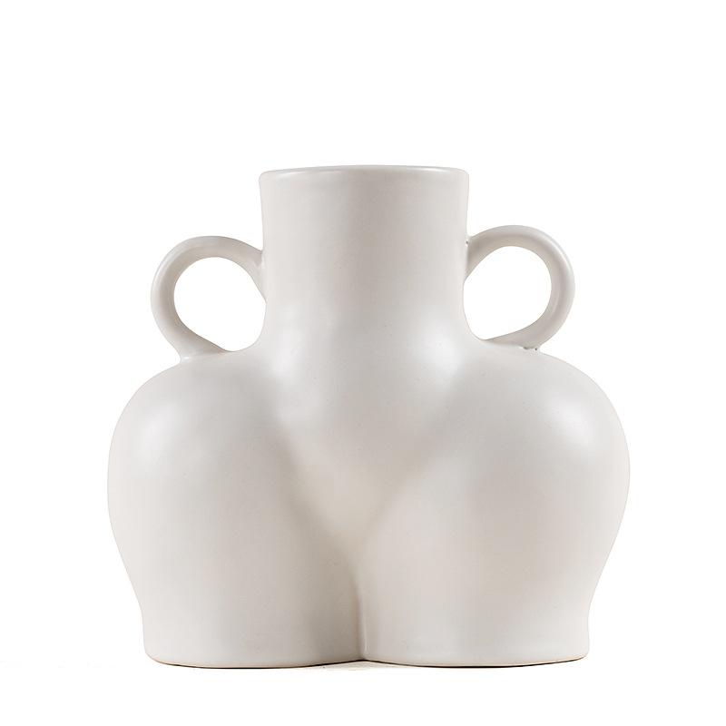 Porcelain craft Style Home Ceramic Vase Home Decorative Crafts Decoration Body Art Dried Flower Vase Wholesale