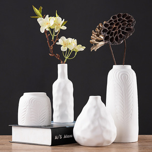 Porcelain craft Style Home Ceramic Vase Home Decorative Crafts Decoration Body Art Dried Flower Vase Wholesale