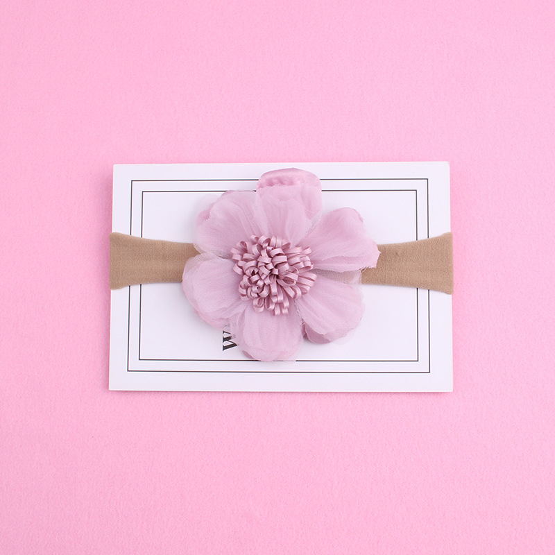 New European and American Style Lace Mesh Multi-Color Artificial Flower Children&#039;s Hair Band Photo Studio Photography Baby Princess Hair Band Hair Accessories