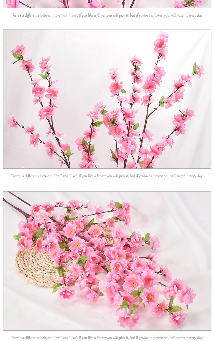 Simulation Peach Branches Artificial Flower Fake Flower Branch Single Cherry Blossom Living Room Branch Chimonanthus Silk Flower Fake Peach Blossom Wholesale Simulation Peach Branches Artificial Flower Fake Flower Branch Single Cherry Blossom Living Room Branch Chimonanthus Silk Flower Fake Peach Blossom Wholesale