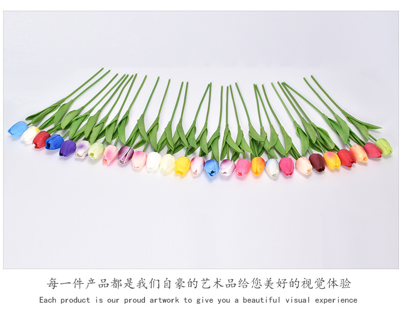 Pu Tulip Artificial Flower Artificial Flower Wedding Party Home Ornamental Flower Cross-Border Foreign Trade Flower Pu Tulip Artificial Flower Artificial Flower Wedding Party Home Ornamental Flower Cross-Border Foreign Trade Flower