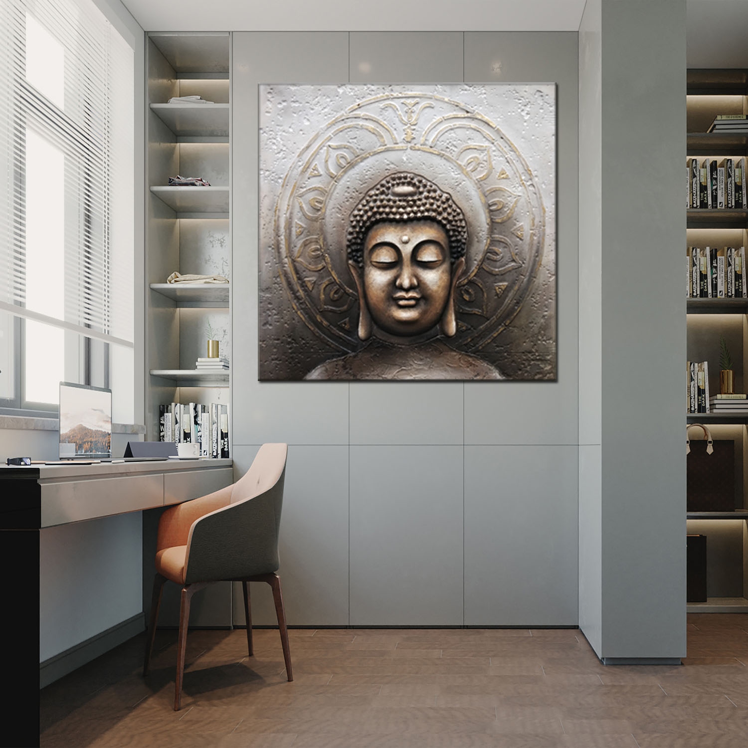 Buddha Statue Oil Painting Hotel Oil Painting Buddhist Shop with Painting Buddhist Hall with Painting B &amp; B Hotel Project with Painting Styles