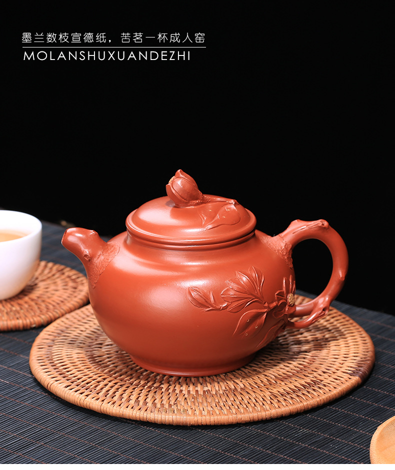 Yixing Raw Ore Purple Sand Teapot Generation Zhu Mud Buddha's Hand Pot Teapot High-Grade Tea Set Yixing Raw Ore Purple Sand Teapot Generation Zhu Mud Buddha's Hand Pot Teapot High-Grade Tea Set