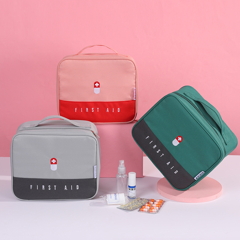 Color Matching Portable Travel Medicine Storage Bag Epidemic Prevention Bag Large Capacity First Aid Kits Emergency Bag Medicine Bag Medicine Box Color Matching Portable Travel Medicine Storage Bag Epidemic Prevention Bag Large Capacity First Aid Kits Emergency Bag Medicine Bag Medicine Box