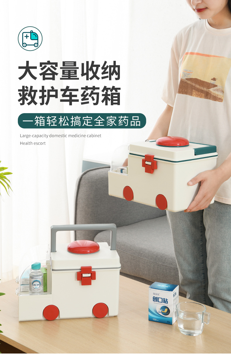 [One Piece Dropshipping] Creative Shape Multifunctional Medicine Storage Box Household Medicine Box First Aid Medicine Storage Box