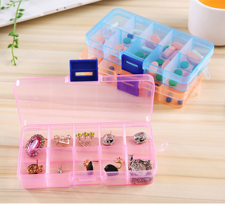 Detachable DIY Classification Transparent Mini Portable First-Aid Kit Travel Storage Box 10 Grid Jewelry Box Finishing Box Detachable DIY Classification Transparent Mini Portable First-Aid Kit Travel Storage Box 10 Grid Jewelry Box Finishing Box