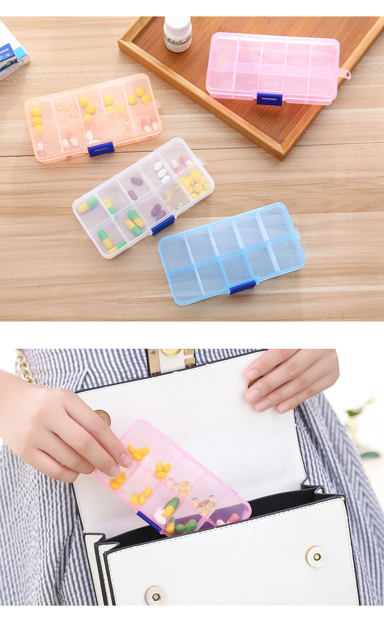 Detachable DIY Classification Transparent Mini Portable First-Aid Kit Travel Storage Box 10 Grid Jewelry Box Finishing Box Detachable DIY Classification Transparent Mini Portable First-Aid Kit Travel Storage Box 10 Grid Jewelry Box Finishing Box