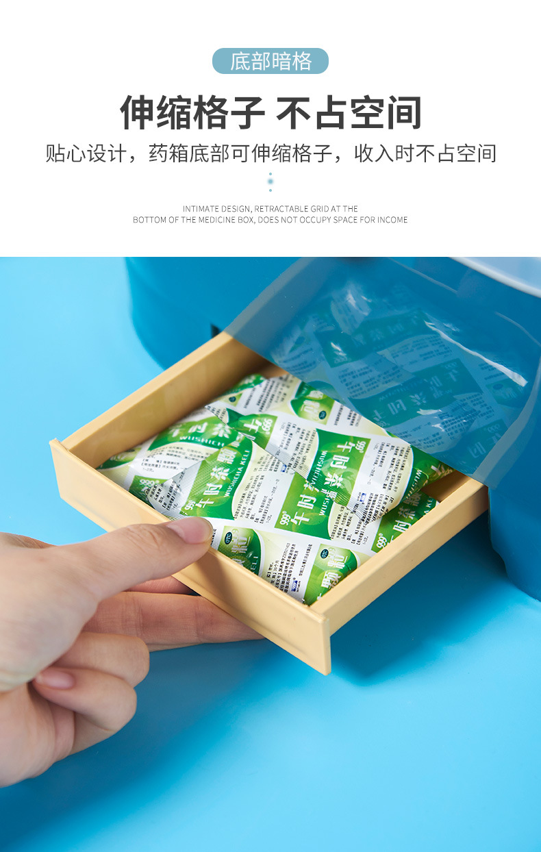 New Dustproof Large Capacity Medicine Storage Box Multi-Functional Layered Portable Medicine Box Household Emergency First Aid Kit