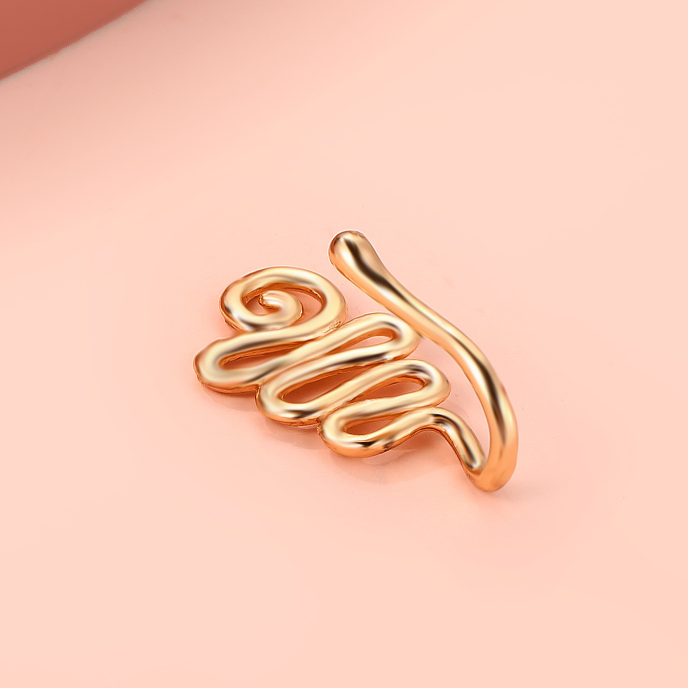 Europe and America Creative Non-Perforated U-Shaped Nasal Splint Copper Inlaid Zircon XINGX Love Crown Nose Ring False Nose Studs Piercing Jewelry
