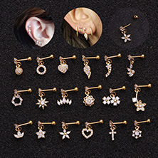 New 316L Stainless Steel Ring Otica Puncture Earrings Multifunctional Nasal Septum Lip Ring Cross-Border E-Commerce Foreign Trade Supply