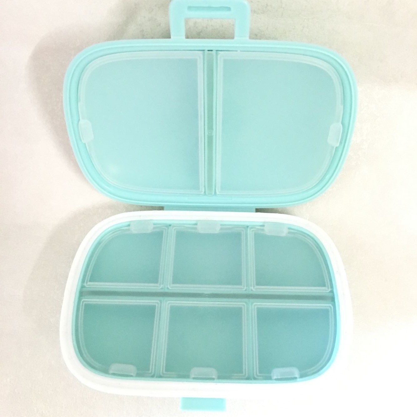 8-Grid Double-Layer Seal Ring Solid Color Medicine Box Portable Sorting Drug Storage Box Mini Take It with You Medicine Box 8-Grid Double-Layer Seal Ring Solid Color Medicine Box Portable Sorting Drug Storage Box Mini Take It with You Medicine Box
