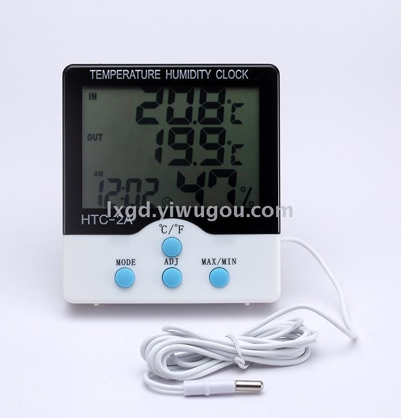 HTC-2A Indoor and Outdoor Dual Temperature Display with Expression Temperature Hygrometer Farm Garden Dedicated Temperature &amp; Humidity Meter