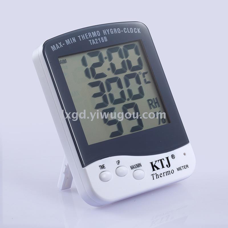 Ta218b Multi-Functional Household Electronic Indoor Large Screen Hygrometer with Clock Celsius Degrees Celsius Conversion