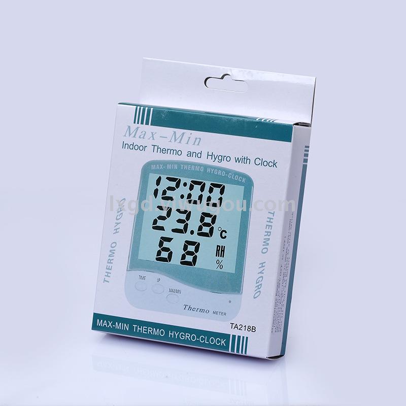 Ta218b Multi-Functional Household Electronic Indoor Large Screen Hygrometer with Clock Celsius Degrees Celsius Conversion