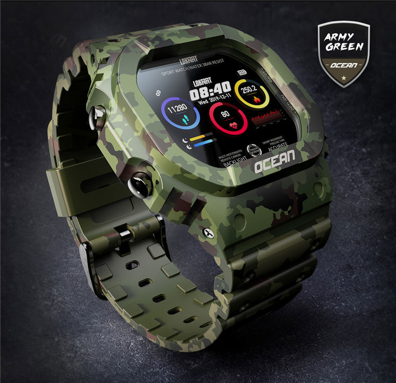 Lokmat Ocean New Smart Watch Heart Rate Meter Step Blood Pressure Health Waterproof Ip68smart Watch