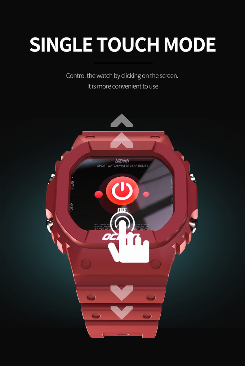 Lokmat Ocean New Smart Watch Heart Rate Meter Step Blood Pressure Health Waterproof Ip68smart Watch