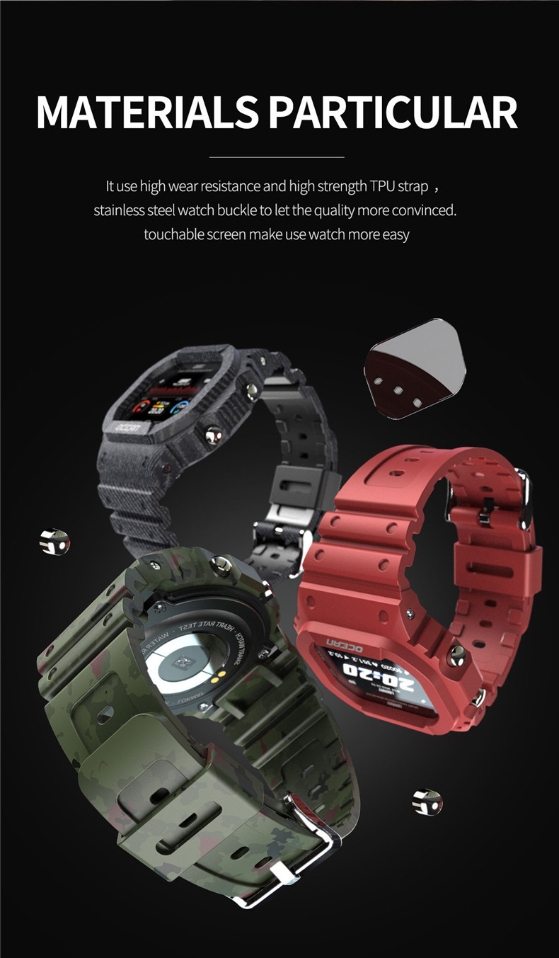 Lokmat Ocean New Smart Watch Heart Rate Meter Step Blood Pressure Health Waterproof Ip68smart Watch